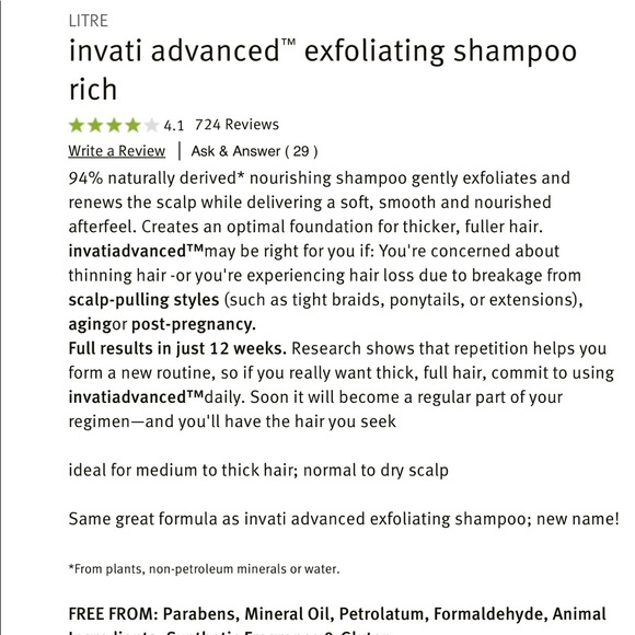 🌺AVEDA🌺 Invanti Advanced RICH Shampoo - Picture 2 of 3